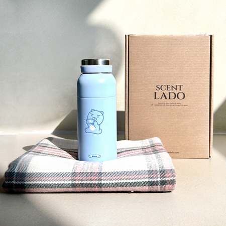 센트라도 국산 항공담요+카카오 밀키 스텐 텀블러 350ml 세트 #2