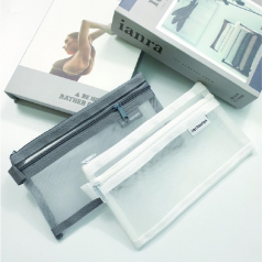 메쉬 필통 생리대 탐폰 화장품 파우치