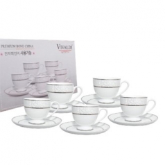 비발디 본차이나 당초문 커피 10P