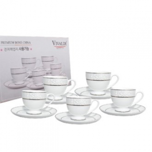 비발디 본차이나 당초문 커피 10P