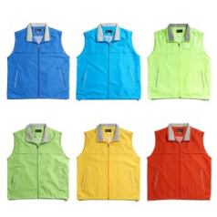 매직 카라 배색 퍼플 조끼 이벤트 마트 단체조끼