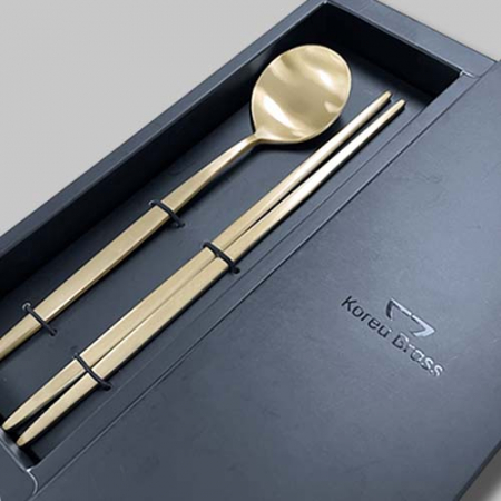 방짜유기 양식 수저세트(1인) #2