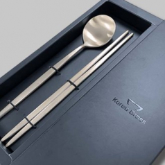 방짜유기 양식 수저세트(1인)