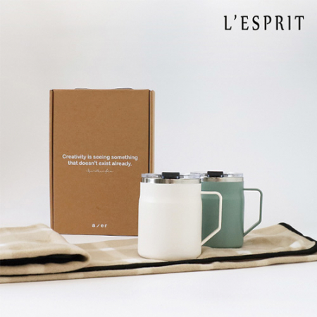 레스쁘리 고급 텀블러세트 KKKK(어반 스텐 머그 475ml+무릎담요) #2