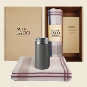 센트라도 패턴 담요+타이니 텀블러 세트