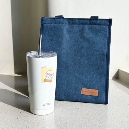 센트라도 컬러 보온보냉백+카카오 춘식이 빨대 스텐 텀블러 세트 #4