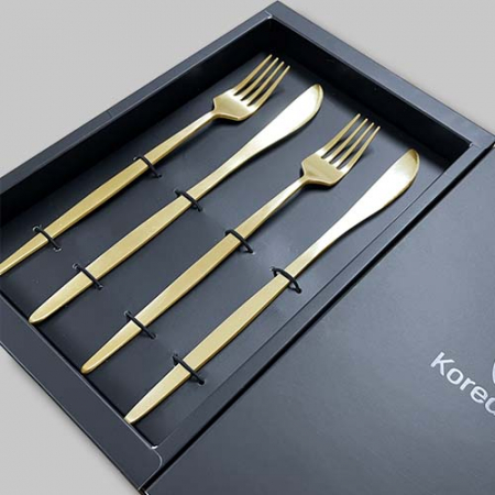 방짜유기 양식 커트러리 세트, 포크2P 나이프2P #2