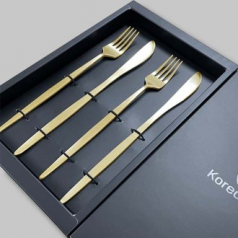 방짜유기 양식 커트러리 세트, 포크2P 나이프2P