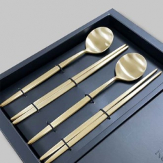 대한유기 방짜 유기 양식 수저세트 (2인)