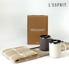 레스쁘리 고급 텀블러세트 EEEE (포니테일 머그 400ml+담요)