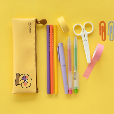 캐릭터 납작 지퍼 필통 옐로우 #3