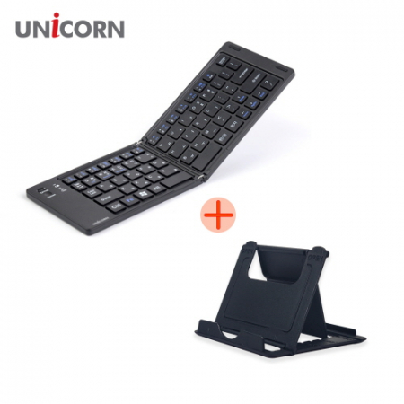 유니콘 무선 접이식 블루투스 키보드 휴대용 미니 무선키보드 C타입 충전방식 BK-800SB #3