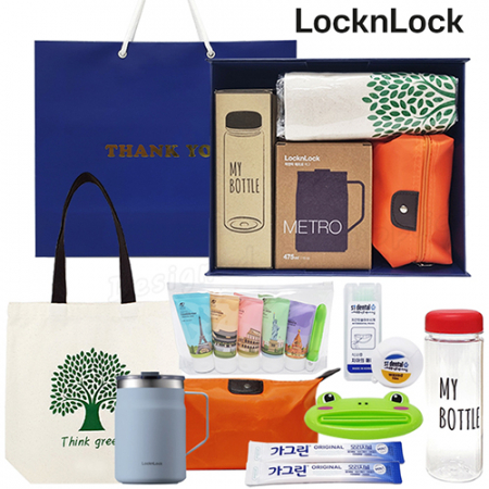 락앤락 메트로머그 텀블러 선물세트 (데일리 6호) LG미니스 에코백 보틀 치약짜개 #3