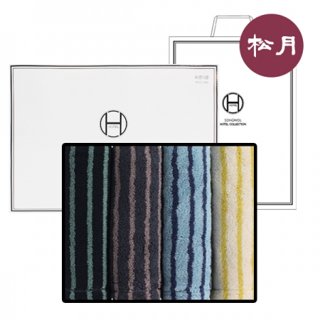 [송월타올] HC 스트라이프 타올 220g 4매 세트 + 쇼핑백 #2