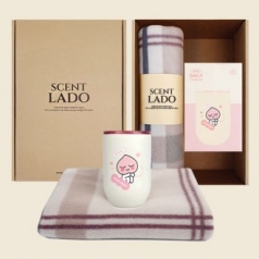 센트라도 패턴 담요+카카오 데일리 스텐 텀블러 350ml 세트