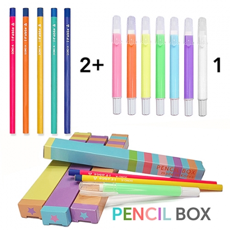 동아 아이파블 삼각연필 B심 + 슬림 회전지우개 2+1세트(펜슬박스) #2