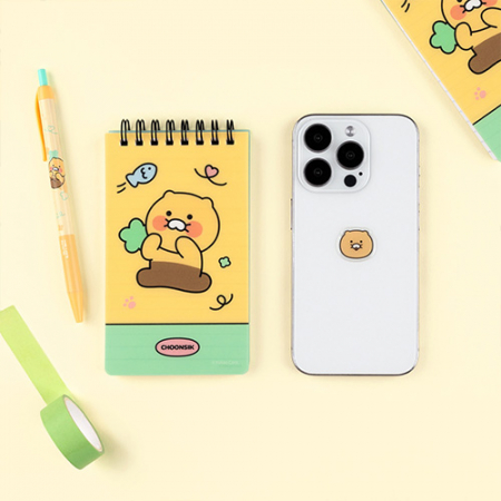 캐릭터 미니 휴대용 스프링 수첩 옐로우 #6