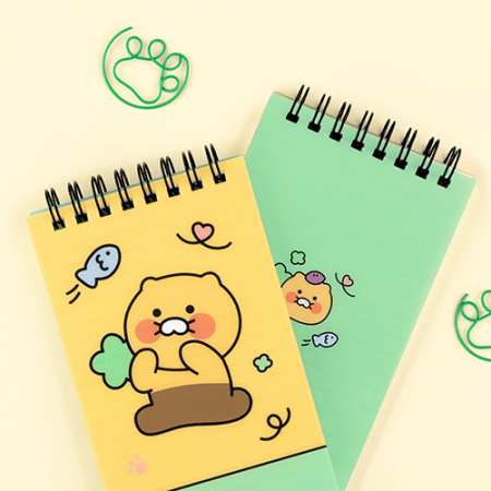 캐릭터 미니 휴대용 스프링 수첩 옐로우 #3