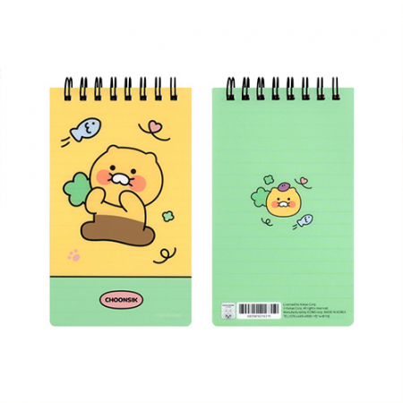 캐릭터 미니 휴대용 스프링 수첩 옐로우 #8