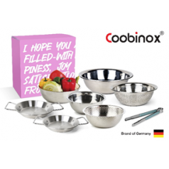 [쿠비녹스]믹싱볼 쌀함박 채반 집게 플레이트 8종 세트