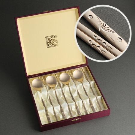 장수학 손조각 방짜유기 4인수저 #2