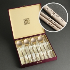 장수학 손조각 방짜유기 4인수저