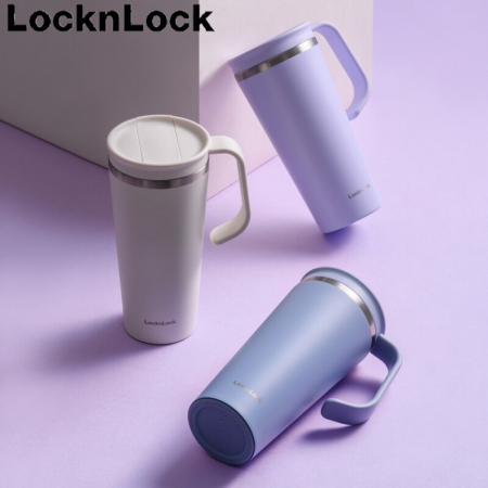 락앤락 데일리 핸들 텀블러 600ml, 프리미엄 스텐 4330, 블루, 바이올렛, 아이보리 #2