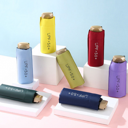 J60 플랫 미니 양산 5단 우산 UV차단 암막 우양산 #2