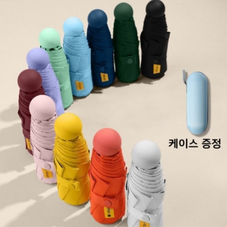 J59 파스텔 초경량 미니 5단 UV차단 우산 케이스 포함 #2