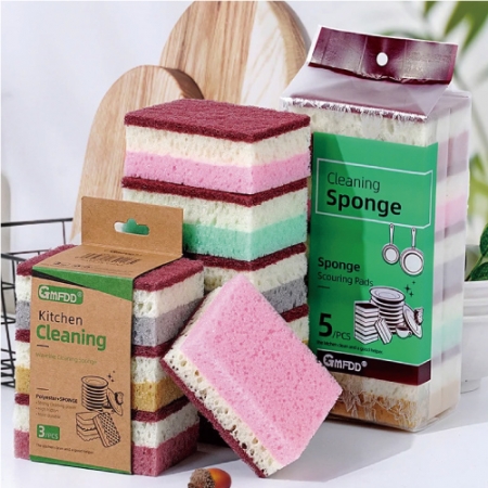 삼색 양면 떡 수세미 #2