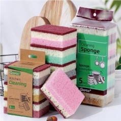 삼색 양면 떡 수세미