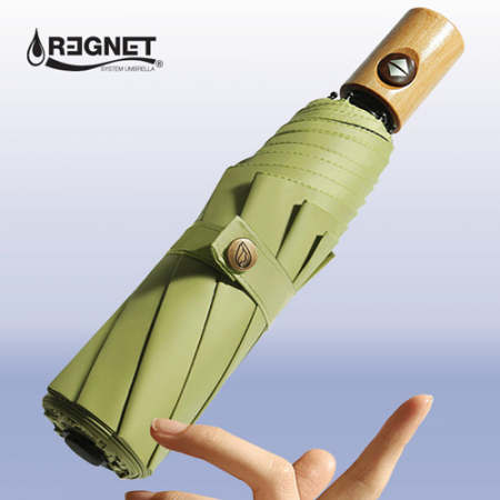 프래타 8K UV코팅 원목손잡이 3단 완자동 양우산 #4