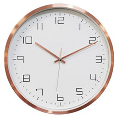 로즈 골드 컬러 금속 벽시계 320, 금속  벽시계