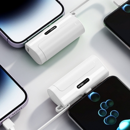 2in1 휴대용 미니보조배터리 5000mAh 듀얼충전 일체형배터리 여행용배터리 단체선물 판촉선물 #2