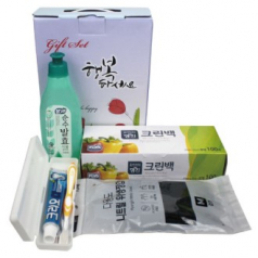 크리오 치약칫솔 세트 + 참그린 주방세제 + 크린백 + 니트릴 장갑 4종세트