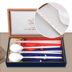 특 레브 삼색조은수저 2벌(1050-B)