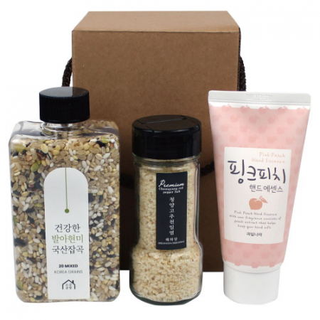 발아현미 잡곡 + 청양고추 천일염 +  과일나라 핸드에센스 3종세트 #2