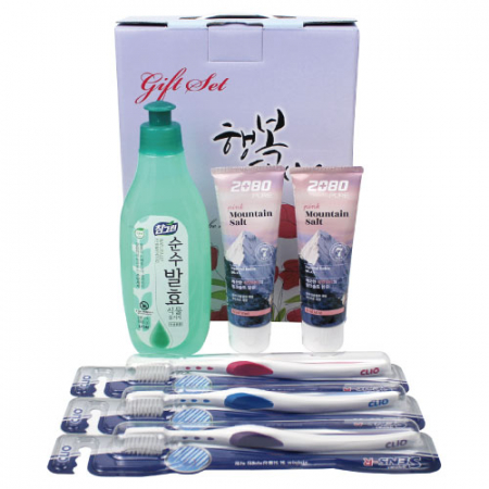크리오 미세모 칫솔 + 히말라야 솔트치약 + 참그린 주방세제 6종세트 #2