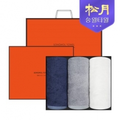 [송월타올]솔리드 뱀부 무지타올 200g 3P 타올세트