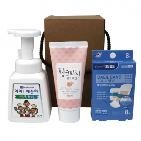 아쿠아밴드 혼합형 + 주방전용 아이깨끗해 핸드워시 + 과일나라 핸드에센스 3종세트 #2