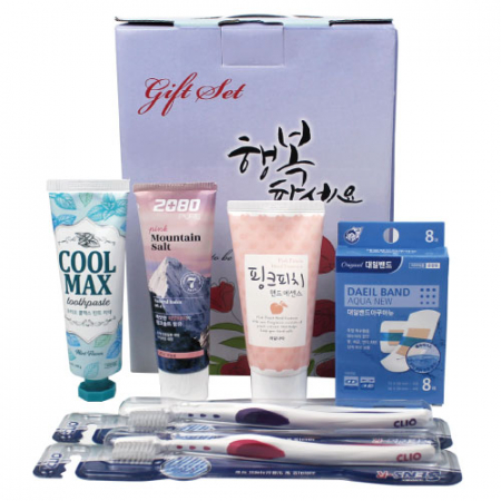 아쿠아 밴드 혼합형 + 크리오 미세모칫솔 + 크리오 치약 + 핑크솔트 치약 + 과일나라 핸드에센스 6종세트 #2
