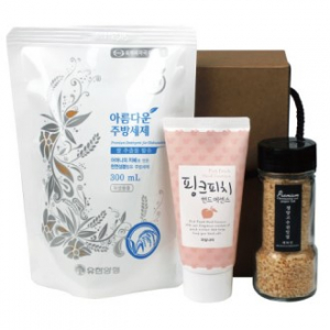 아름다운주방세제 + 청양고추 천일염 + 과일나라 핸드에센스 3종세트