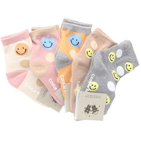 어린이 스마일 양말 5P세트(중목) K13 #2