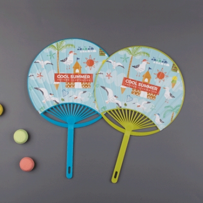 종이 안전살 부채 - 소 (팬시원형) #4