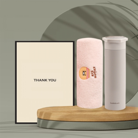 시즈넬 고급선물세트 락앤락 스파이더 텀블러 400ml + 카카오 코마사타올 #2