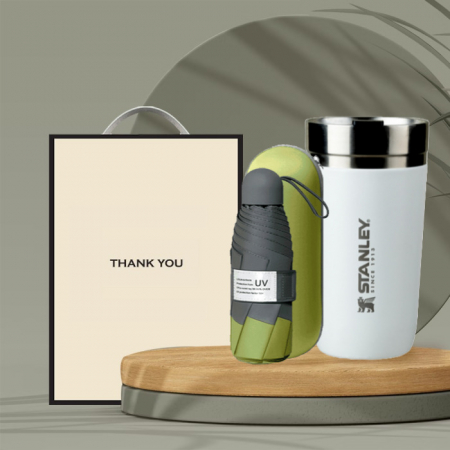 시즈넬 선물세트 스탠리 고진공 둥근텀블러 + 고급5단우산 #2