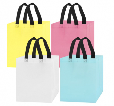 코팅 부직포 가방 24*28cm (스카이블루,화이트,옐로우,핑크) #2