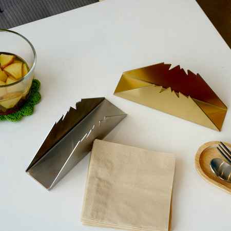 우드인 고급 스테인리스 냅킨꽂이 홀더 골드 #2