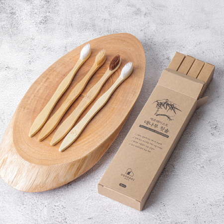 또바기 친환경 대나무칫솔 4P 세트 // 각인가능 #4
