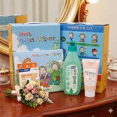 치매 주방 위생 장갑 + 혼합형 밴드 + 참그린 주방세제 용기 + 과일나라 핸드에센스 4종세트